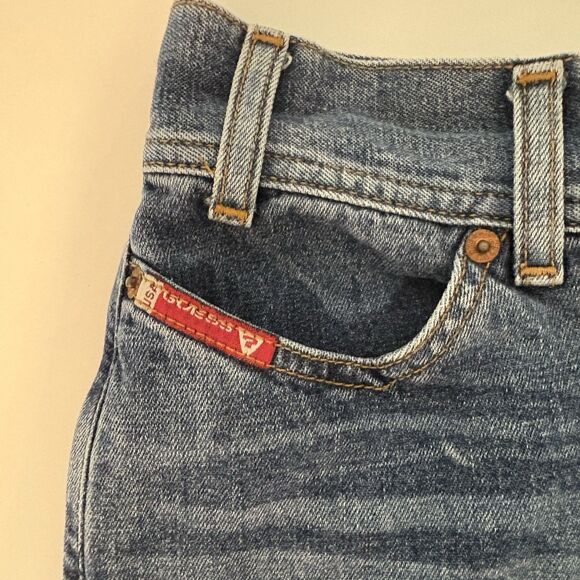 Guess Jeans Denim Skirt XS/24 Y2K Style Vintage Blue Wash Womens - Picture 9 of 9